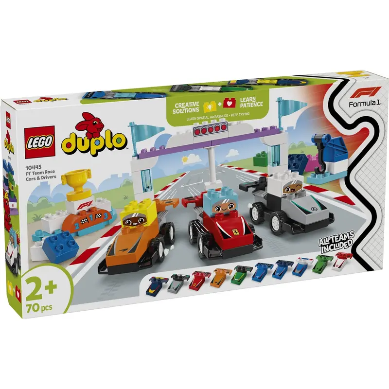Lego® Duplo Town - F1®-Teams Med Racerbiler And Kørere 10445 1