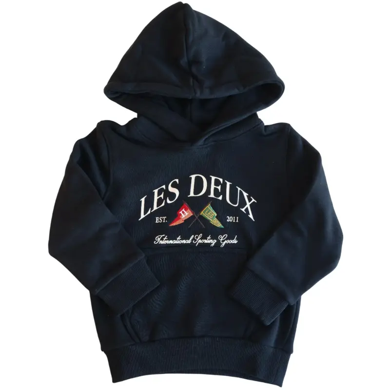 Les Deux Kids Black/Black Ivy League Hoodie Kids 1