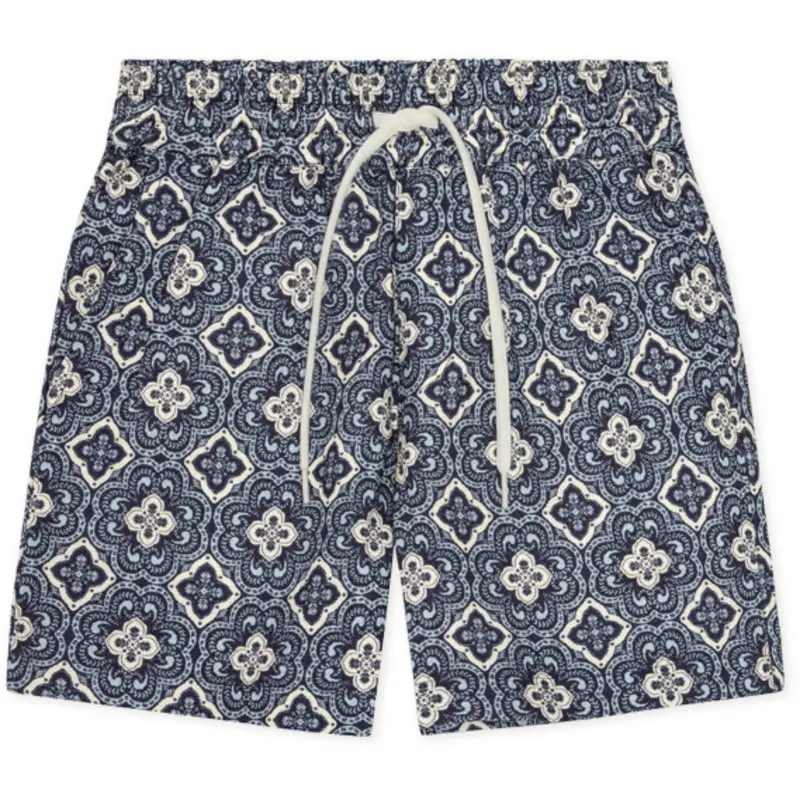 Les Deux Kids Blue Fog Harry Arabesque Aop Shorts 1