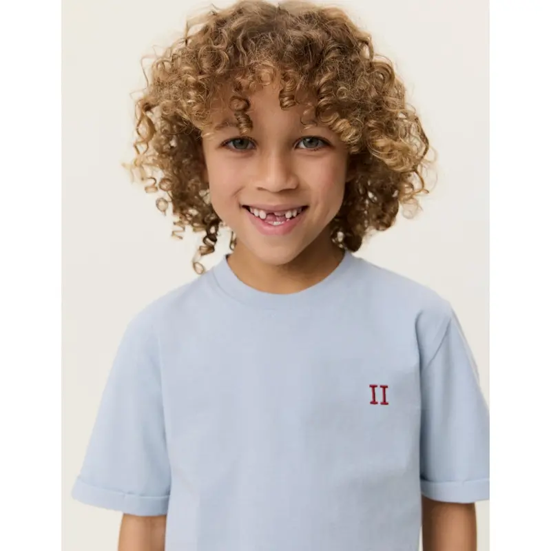 Les Deux Kids Blue Fog Norregaard Contrast T-Shirt 2