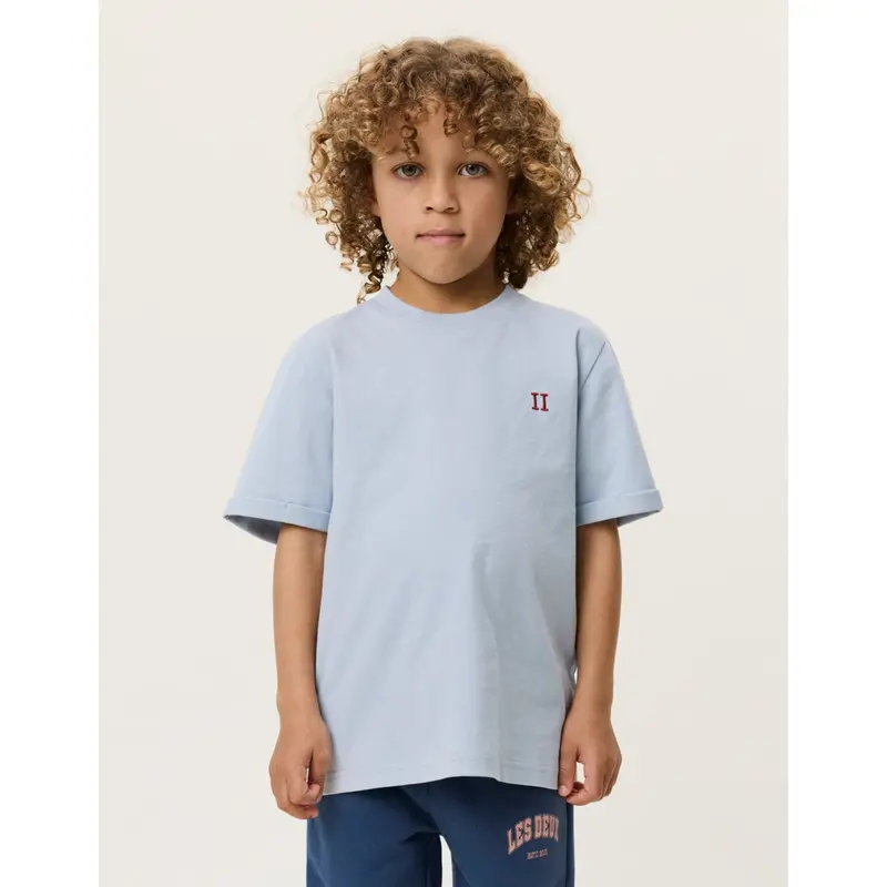 Les Deux Kids Blue Fog Norregaard Contrast T-Shirt 3