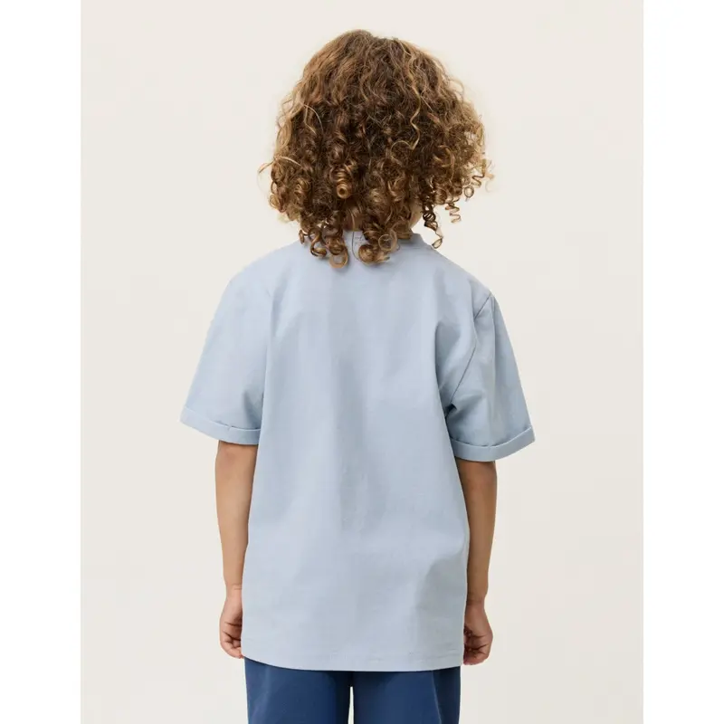 Les Deux Kids Blue Fog Norregaard Contrast T-Shirt 5