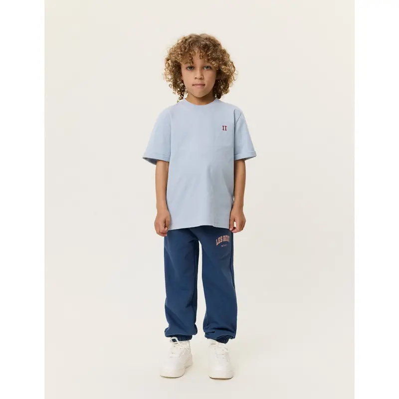 Les Deux Kids Blue Fog Norregaard Contrast T-Shirt 6