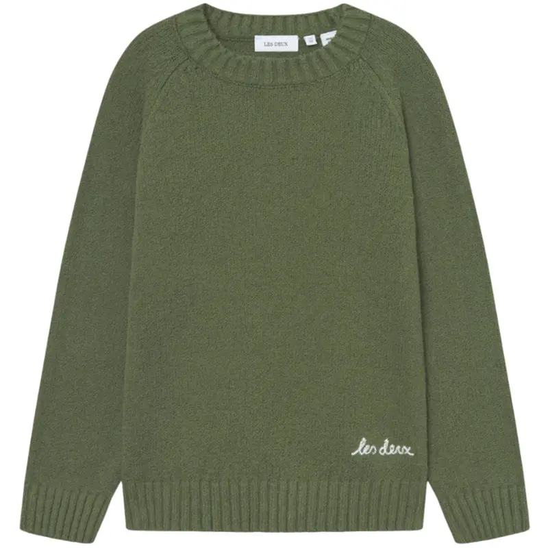 Les Deux Kids Chive Green Brad Roundneck Knit Kids 1