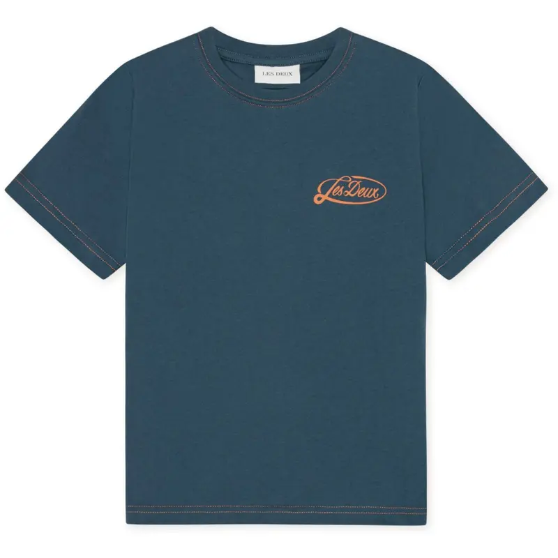 Les Deux Kids Dark Denim Blue Contrast T-Shirt Kids 1