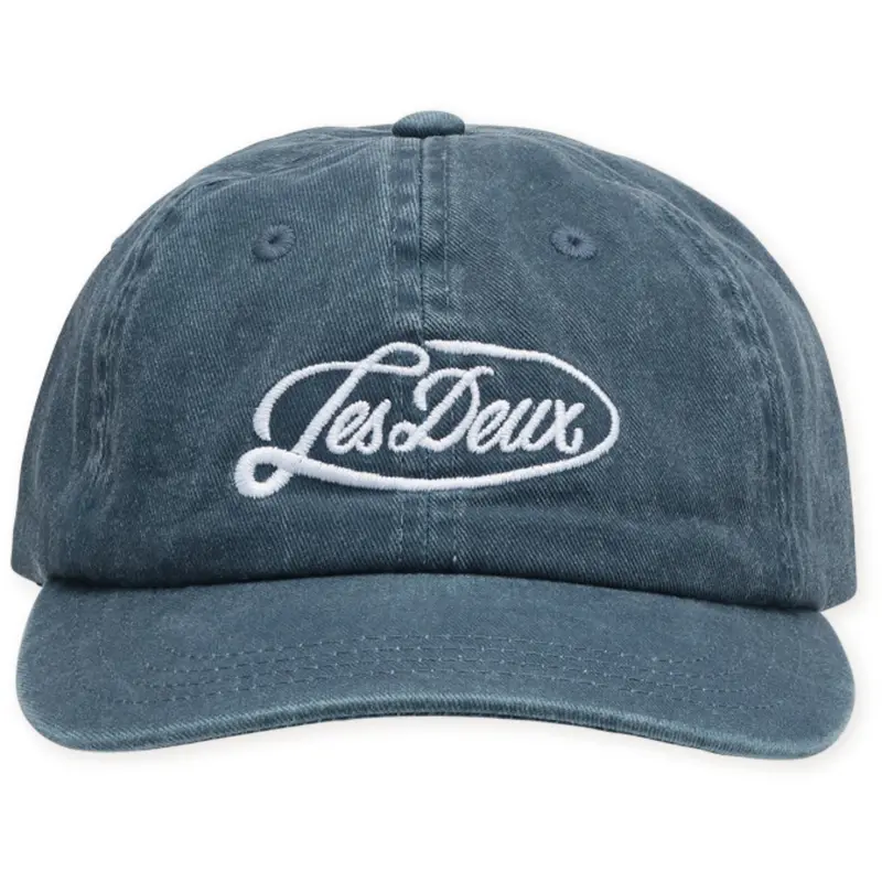 Les Deux Kids Dark Denim Blue Logo Dad Cap Kids 1
