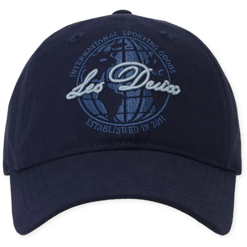 Les Deux Kids Dark Navy Globe Logo Dad Cap 1