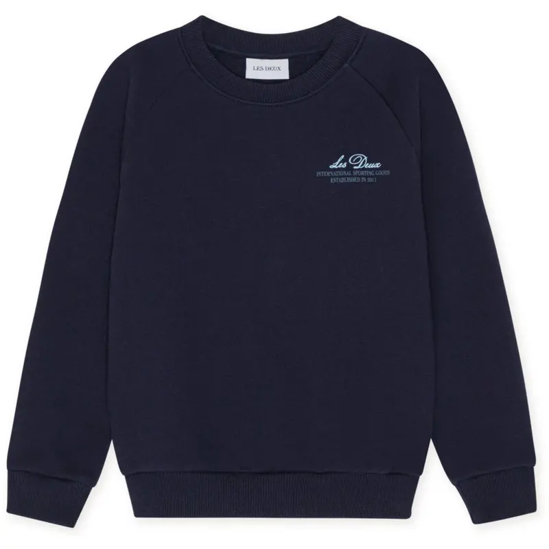 Les Deux Kids Dark Navy Globe Sweatshirt 1