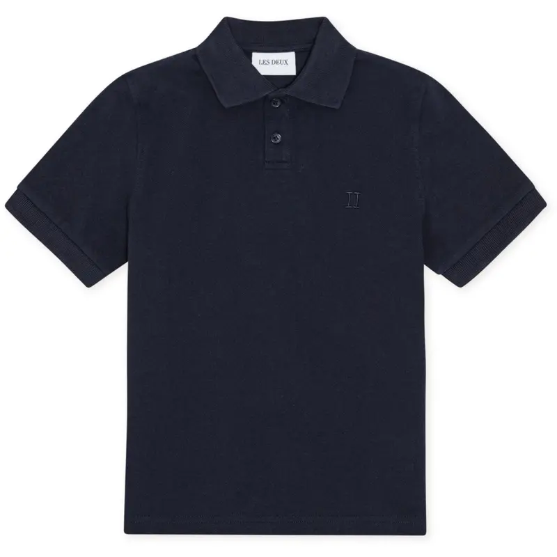 Les Deux Kids Dark Navy Pique Polo 1