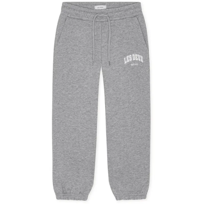 Les Deux Kids Grey Melange Hoop Sweatpants 1