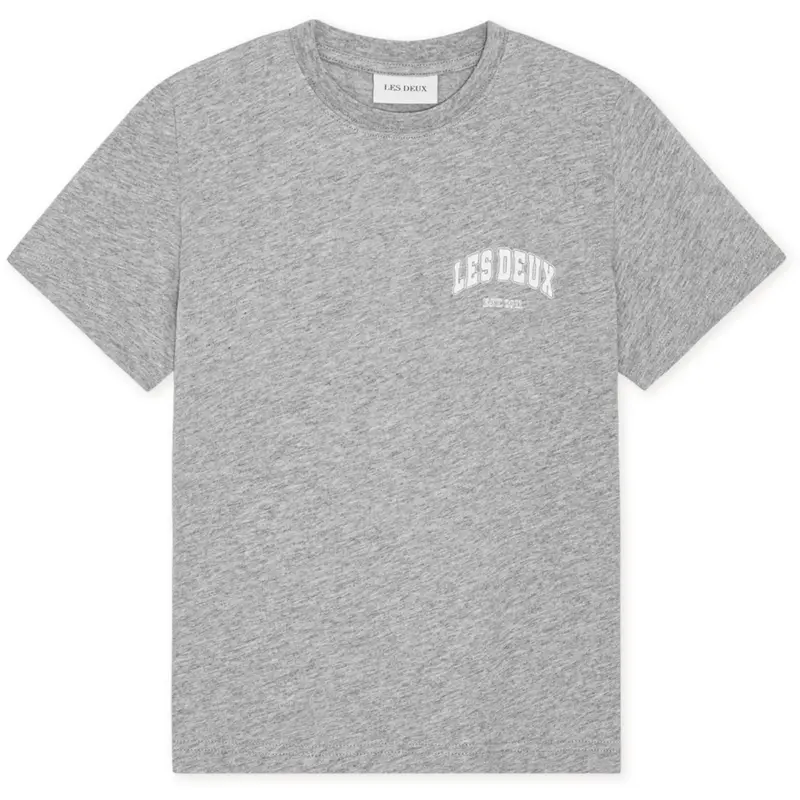 Les Deux Kids Grey Melange Hoop T-Shirt 1
