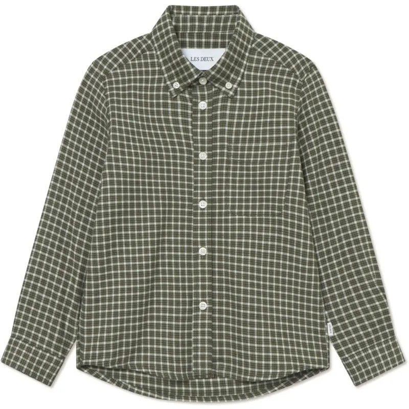 Les Deux Kids Light Sand Konrad Check Flannel Shirt Kids 1