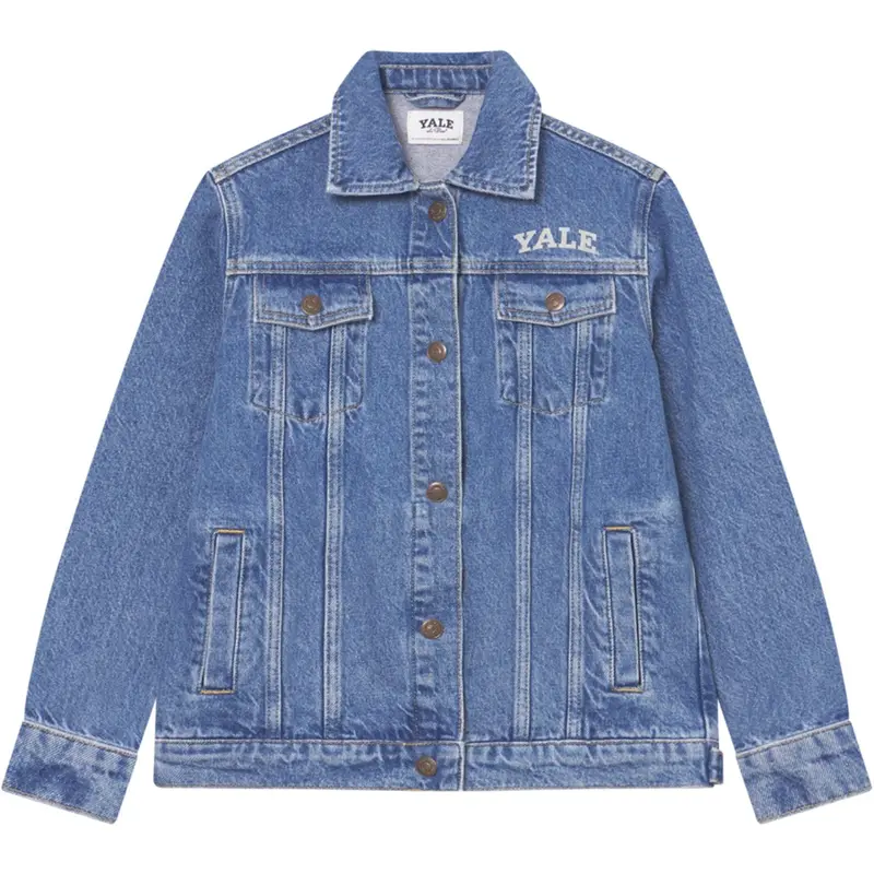 Les Deux Kids Medium Indigo Wash Rally Yale Bulldog Denim Jacket Kids 1