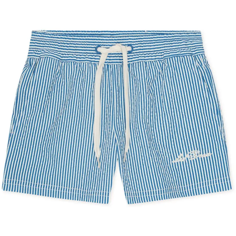 Les Deux Kids Palace Blue Stan Stripe Swim Shorts 1