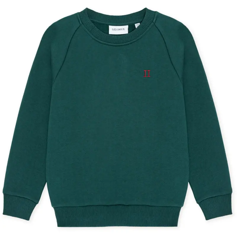 Les Deux Kids Sea Moss Green Norregaard Contrast Sweatshirt 1