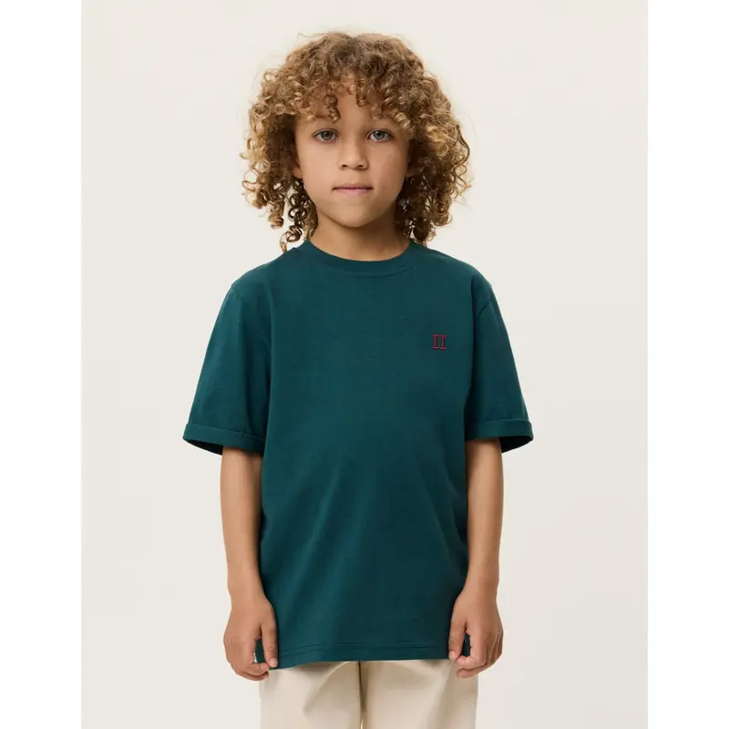 Les Deux Kids Sea Moss Green Norregaard Contrast T-Shirt 2