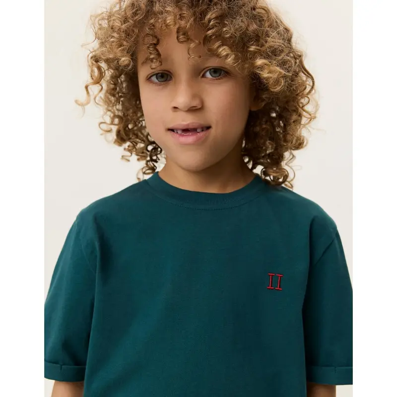 Les Deux Kids Sea Moss Green Norregaard Contrast T-Shirt 3