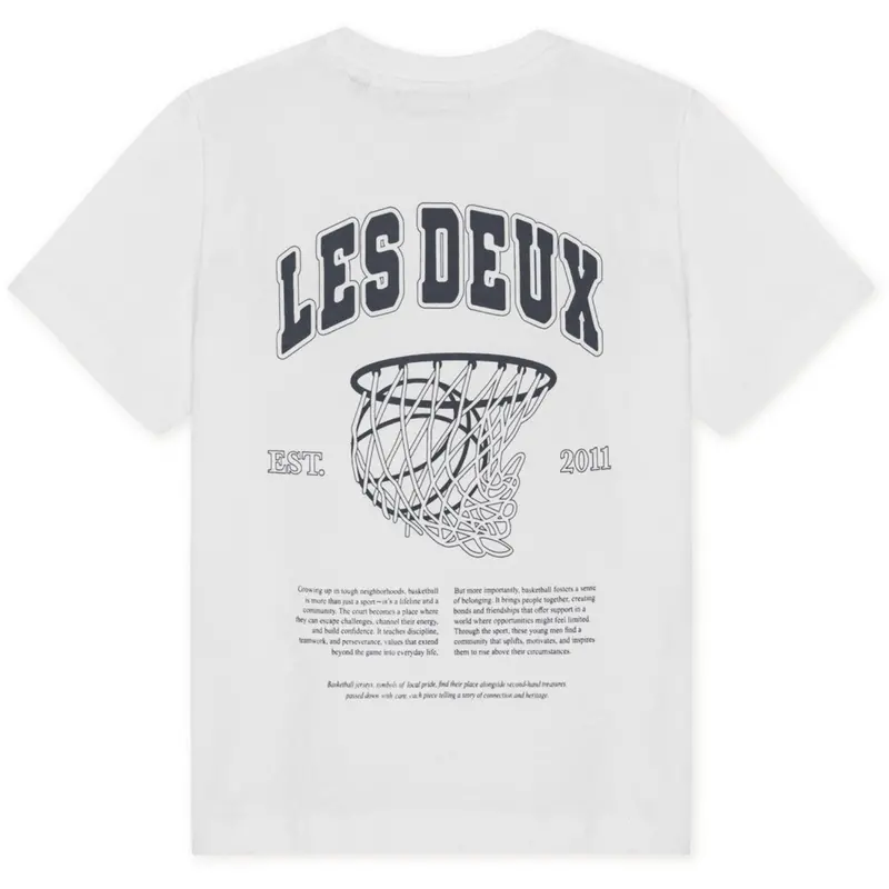 Les Deux Kids White Hoop T-Shirt 4
