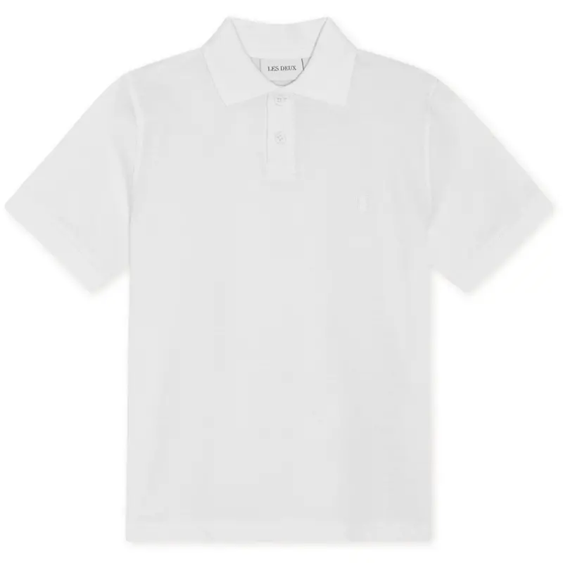 Les Deux Kids White Pique Polo 1