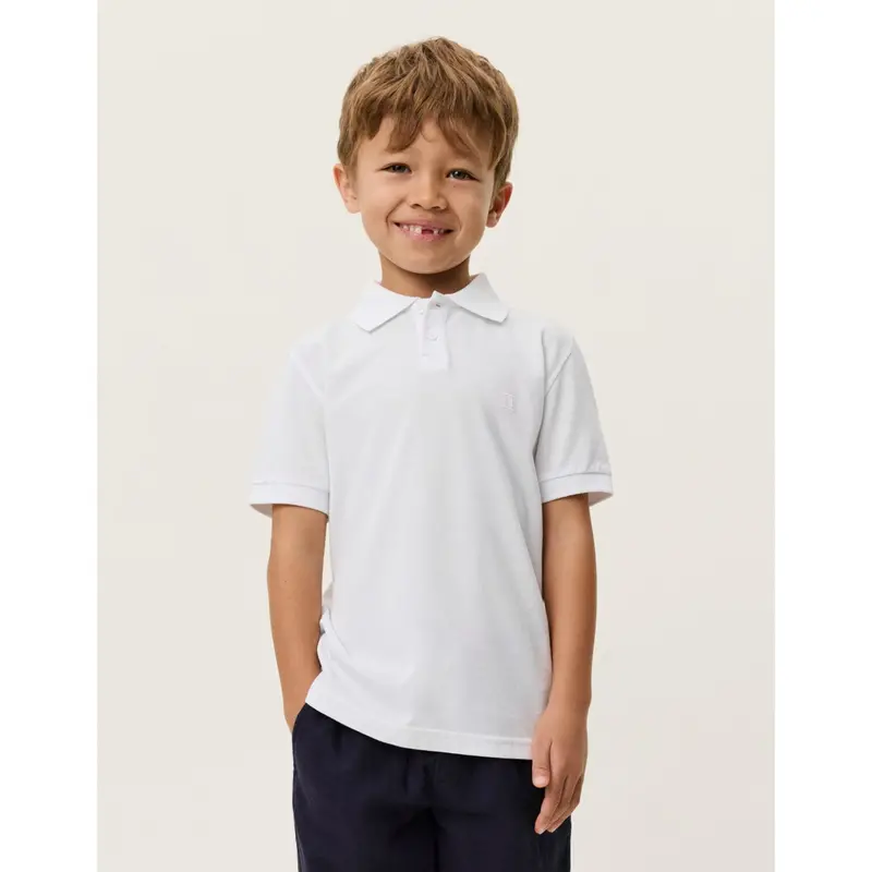 Les Deux Kids White Pique Polo 2