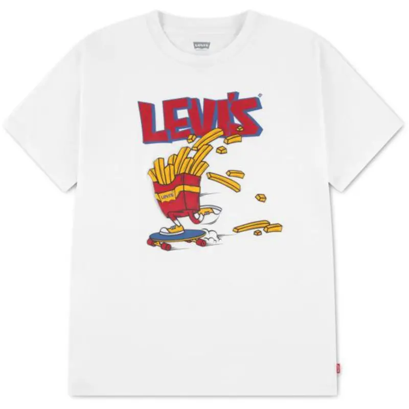 Levi's Bright White Lvb Fries On The Loose Tee 1