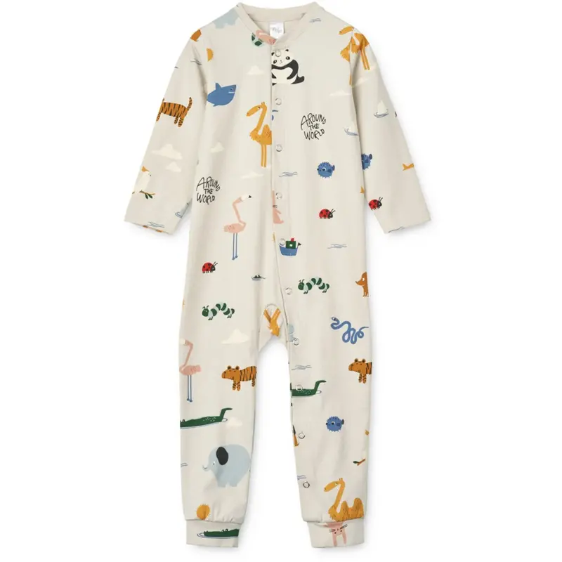 Liewood Around The World / Sandy Birk Printed Pyjamas Jumpsuit 1