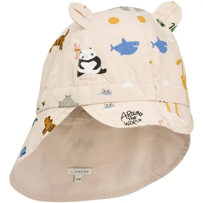 Liewood Around The World / Sandy Gorm Reversible Sun Hat With Ears 1