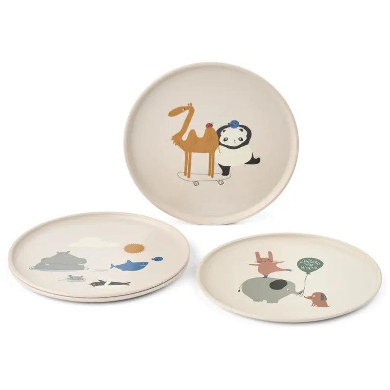 Liewood Around The World / Sandy Remco Plate 4-Pack 1