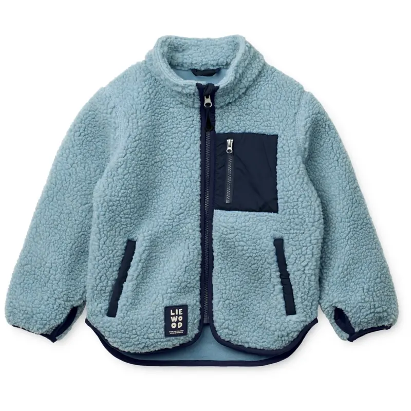 Liewood Beach Blue Nolan Pile Jacket 1