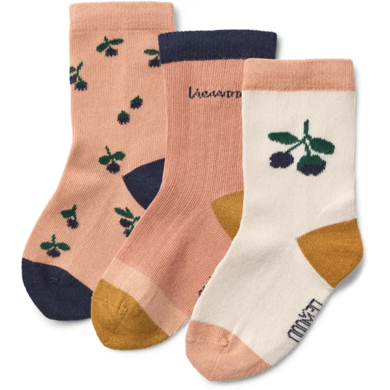 Liewood Berry / Pale Tuscany Silas Socks 3-Pack 1