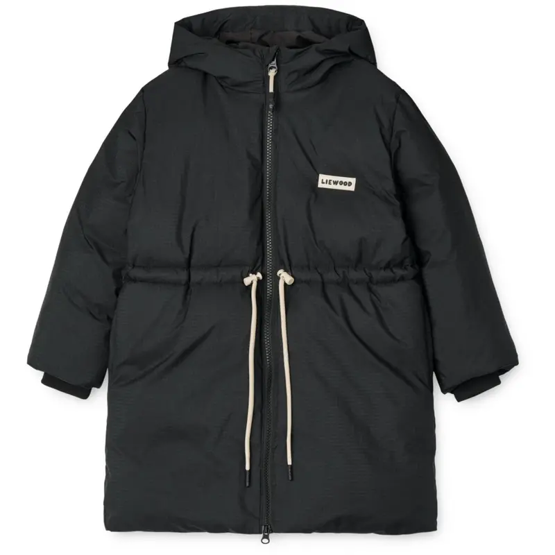 Liewood Black Bille Long Down Jacket 1