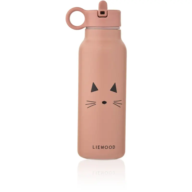 Liewood Cat Dark Rose Falk Water Bottle 350 Ml 1