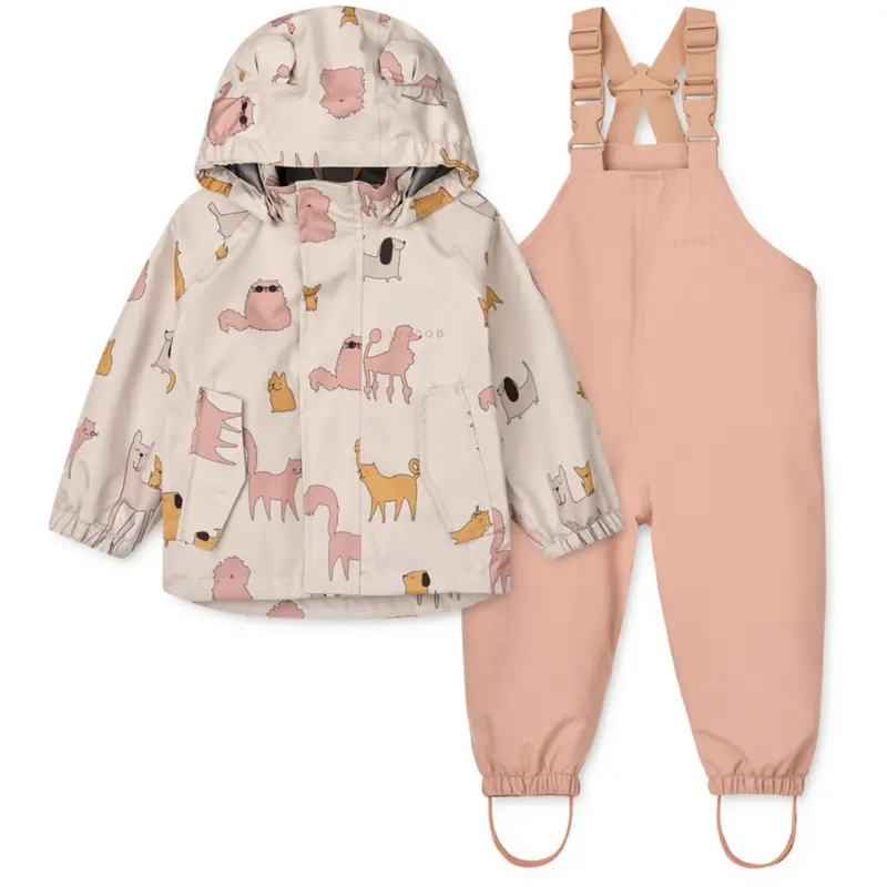 Liewood Cats And Dogs / Sandy Manu Rainwear Set 1