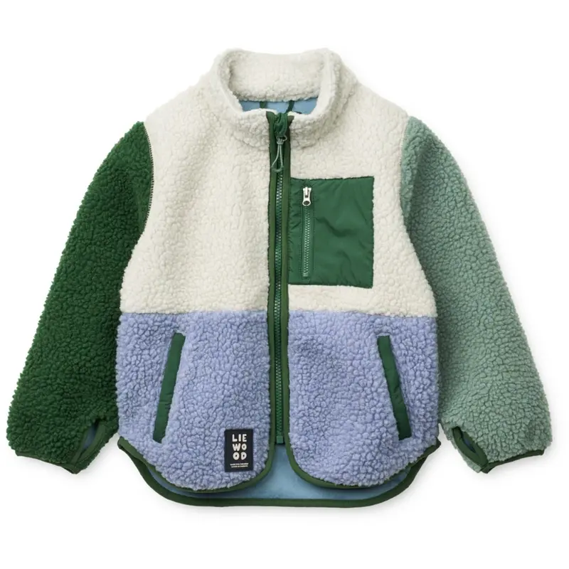 Liewood Dusty Lavender Multi Mix Nolan Pile Jacket 1