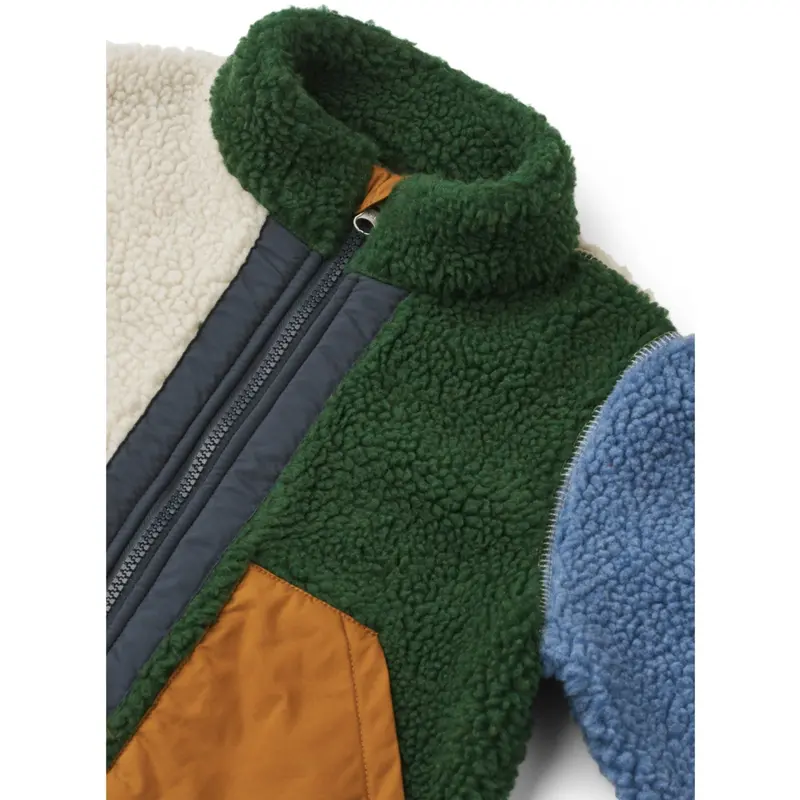 Liewood Garden Green Multi Mix Noam Pile Jacket 6
