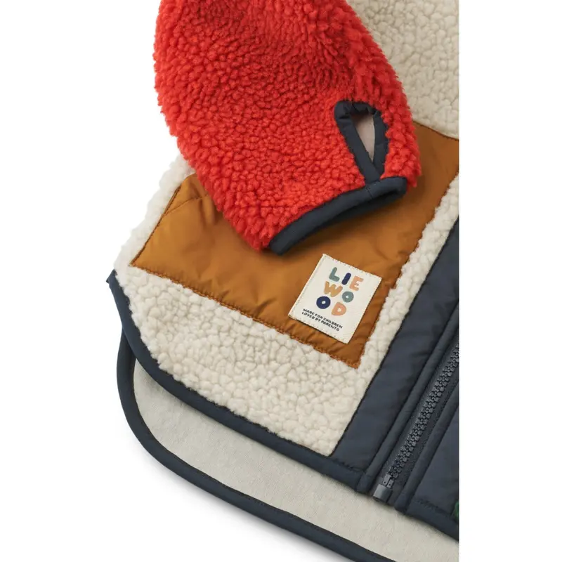 Liewood Garden Green Multi Mix Noam Pile Jacket 7