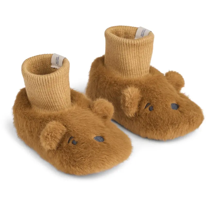 Liewood Golden Caramel Beth Bear Plush Slipper 1