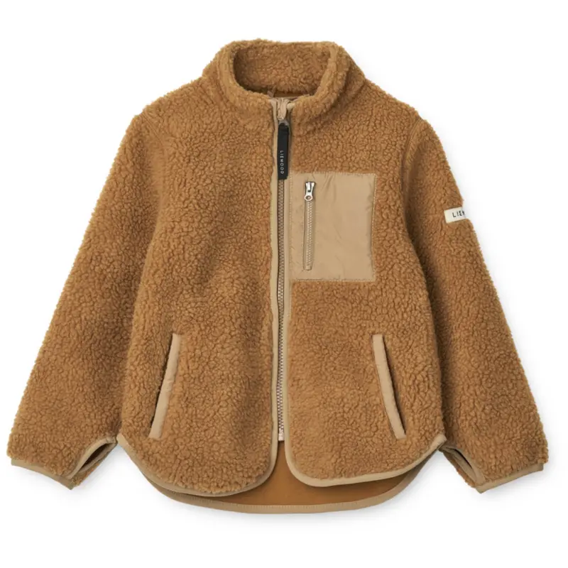 Liewood Golden Caramel Oat Mix Nolan Pile Jacket 1