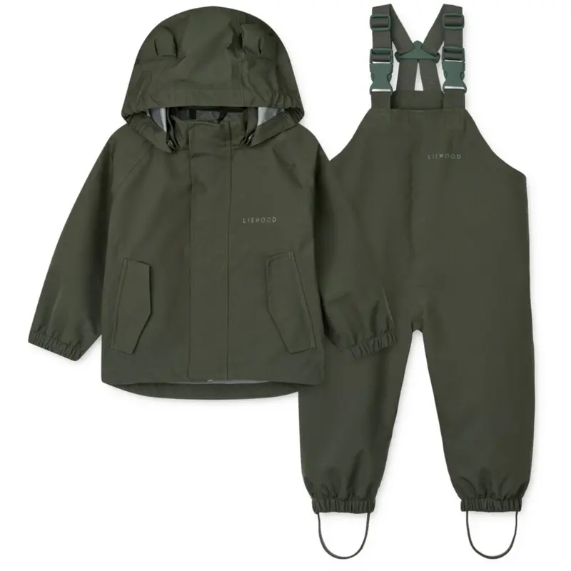 Liewood Hunter Green Manu Rainwear Set 1
