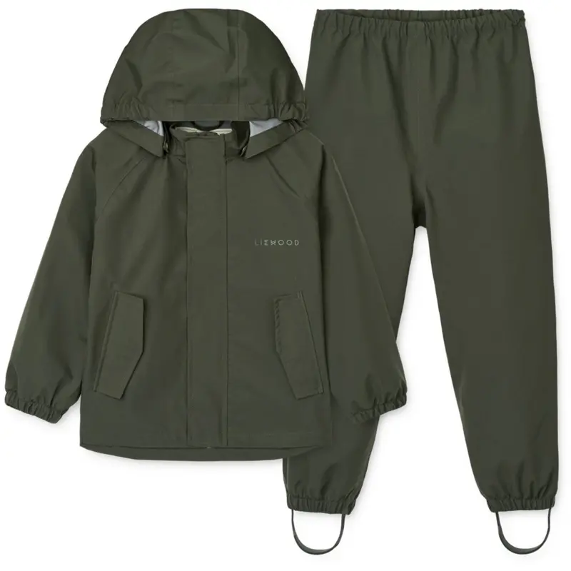 Liewood Hunter Green Pedia Rainwear Set 1