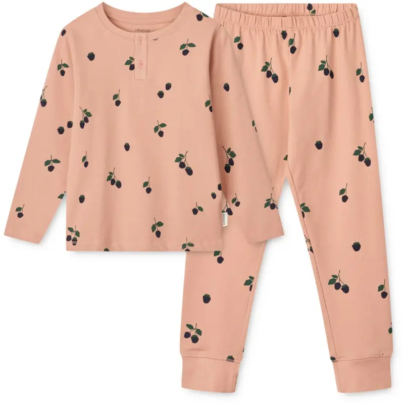 Liewood Mini Berry / Pale Tuscany Wilhelm Printed Pyjamas Set 1