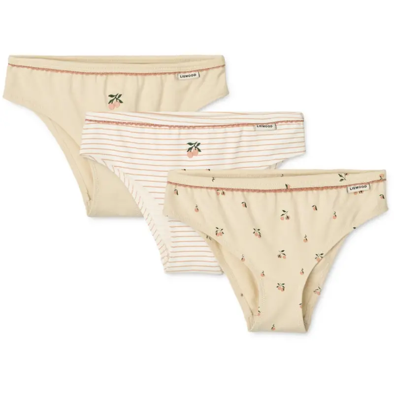 Liewood Mini Peach Sea Shell Mix Aylin Briefs 3-Pack 1