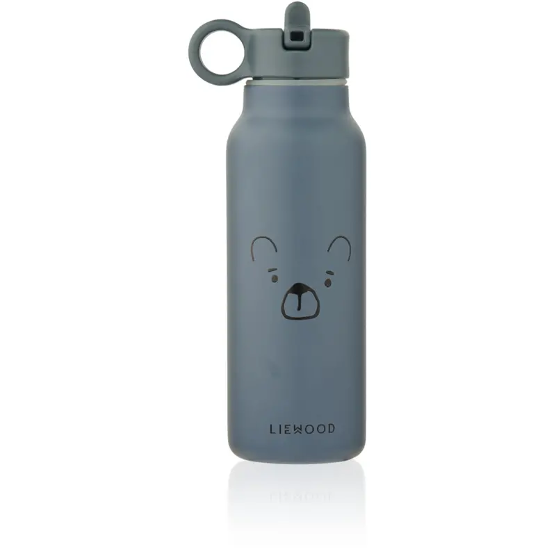Liewood Mr Bear Whale Blue Falk Water Bottle 350 Ml 1
