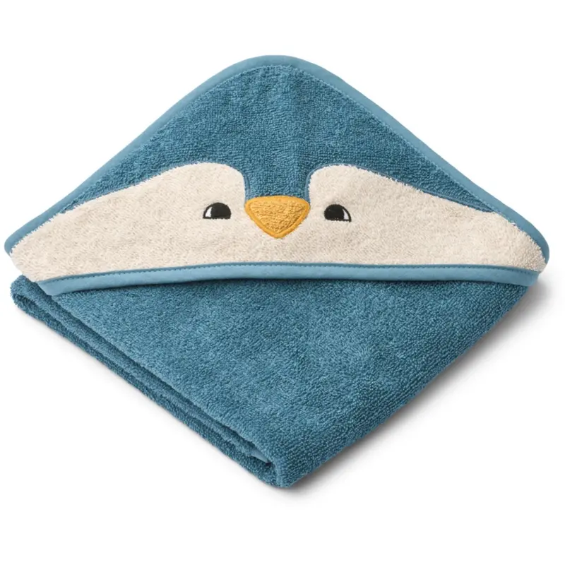 Liewood Oceanview Mix Albert Penguin Hooded Towel 1