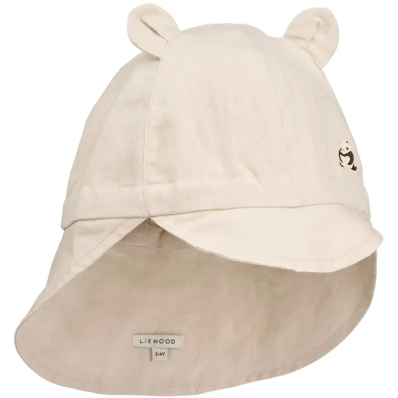 Liewood Panda / Sandy Gorm Linen Sun Hat With Ears 1