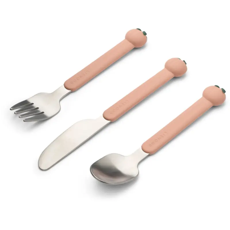 Liewood Peach / Pale Tuscany Multi Mix Tove Peach Cutlery Set 1