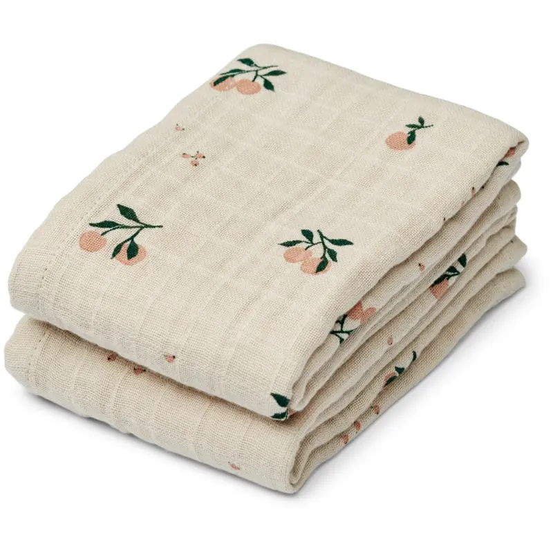 Liewood Peach / Sea Shell Mix Lewis Muslin Cloth 2-Pack 1