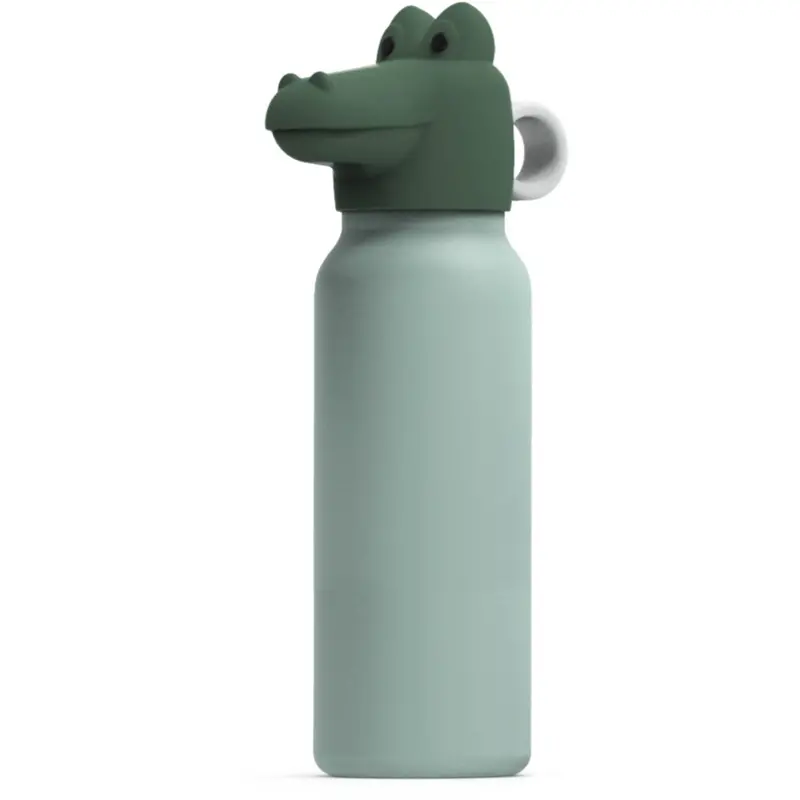 Liewood Peppermint / Garden Green Falk Water Bottle With Crocodile Lid 350 Ml 1