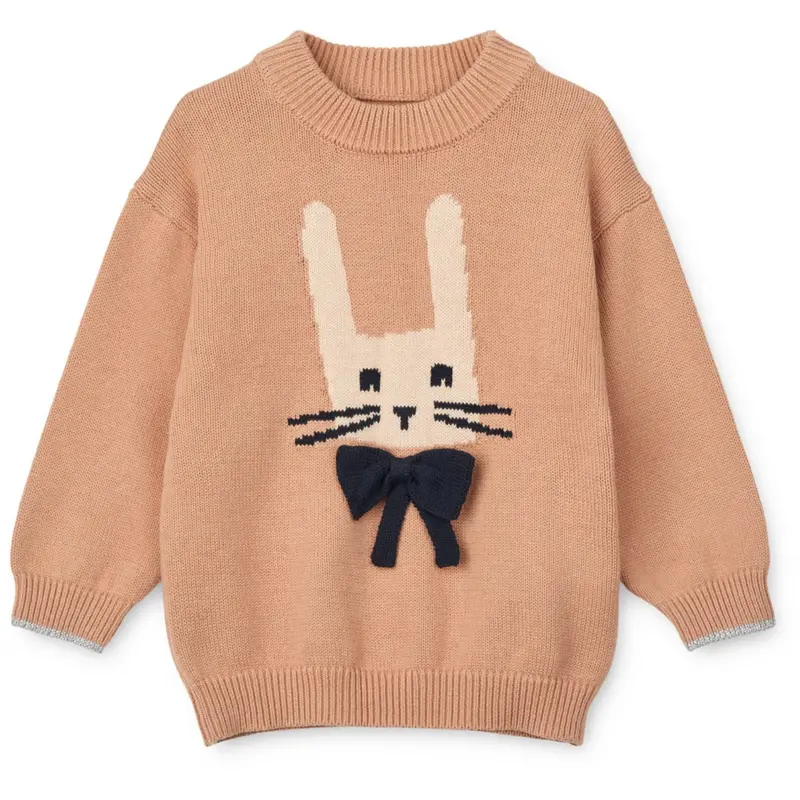 Liewood Rabbit / Pale Tuscany Orlane Embroidery Knit Jumper 1