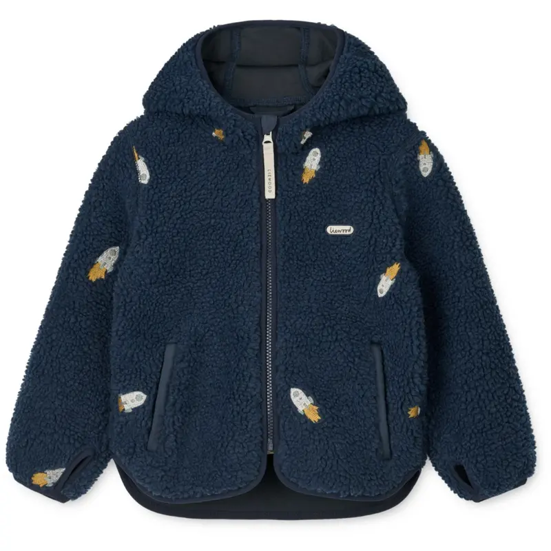 Liewood Rocket / Classic Navy / Embroidery Mara Pile Jacket 1